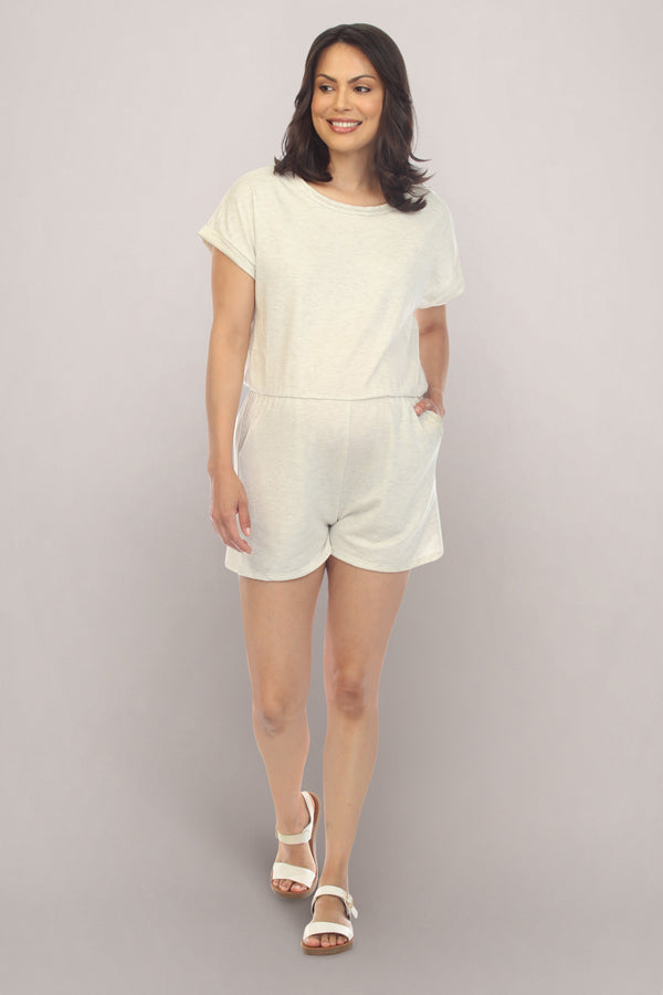 Basic Oatmeal Maternity Dress