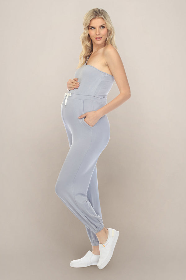 Indigo Jumpsuit Maternity Dress Side