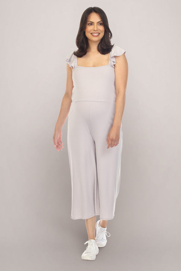 Lavender Maternity Dress Back Front