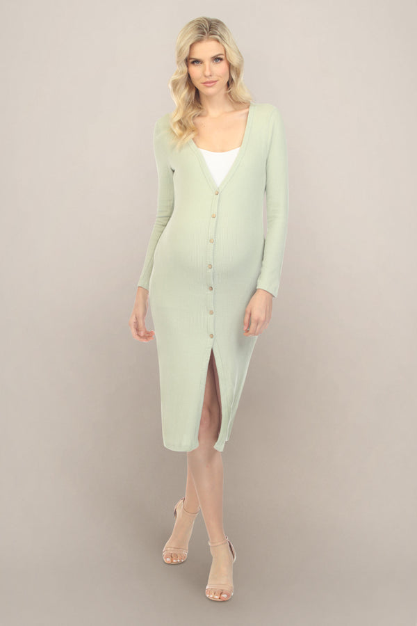 Light Green Maternity Dress Front