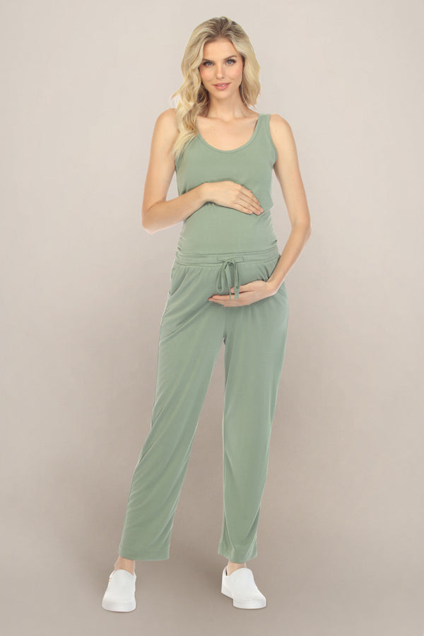 Olive Jumpsuit Maternity Dress
