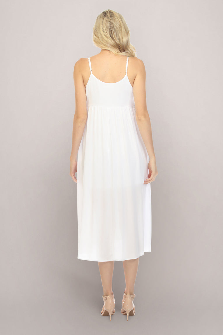 Natural White Maternity Dress Back