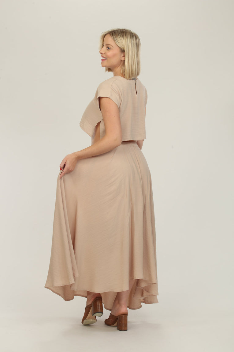 Stone Blouse And Skirt Maternity Dress Back